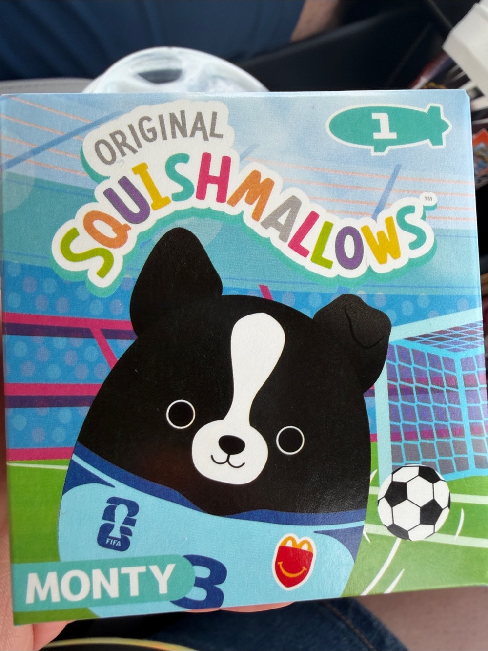 Squishmallows Monty Plush Box - Black, White, Teal